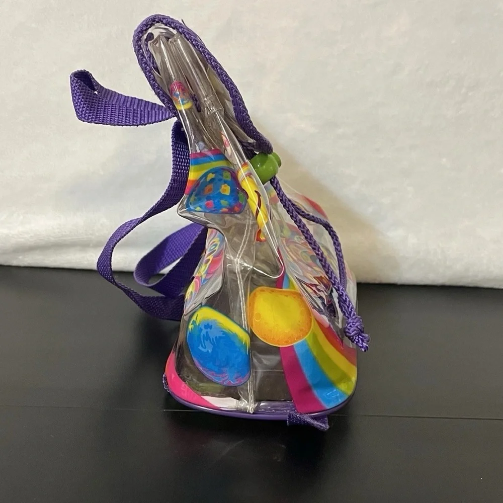 Lisa Frank Vintage 90s Zorbit & Zoomer Rainbow Alien Clear Mini Backpack